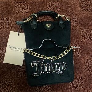 Juicy Couture Black Mini Bag with Gold Chain